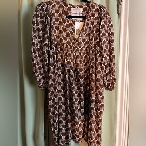 Holoholo Surf Brown floral dress